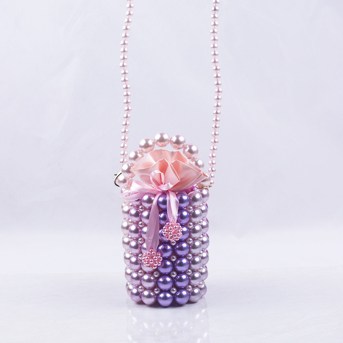Women's Colored Pen Barrel Handmade Beaded Wedding Handbags