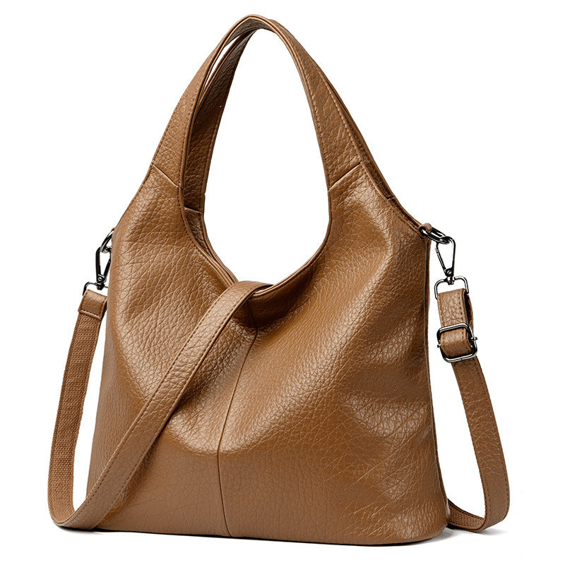 Women's Soft Leather Commuting Large Fashion Underarm Shoulder Bags