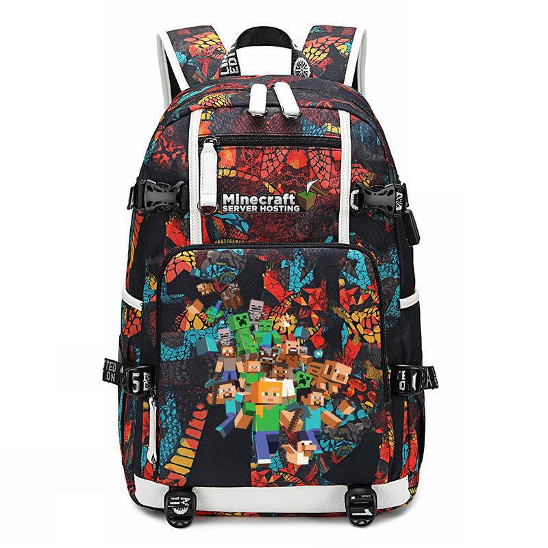 My World Surrounding The Game Printed Backpacks