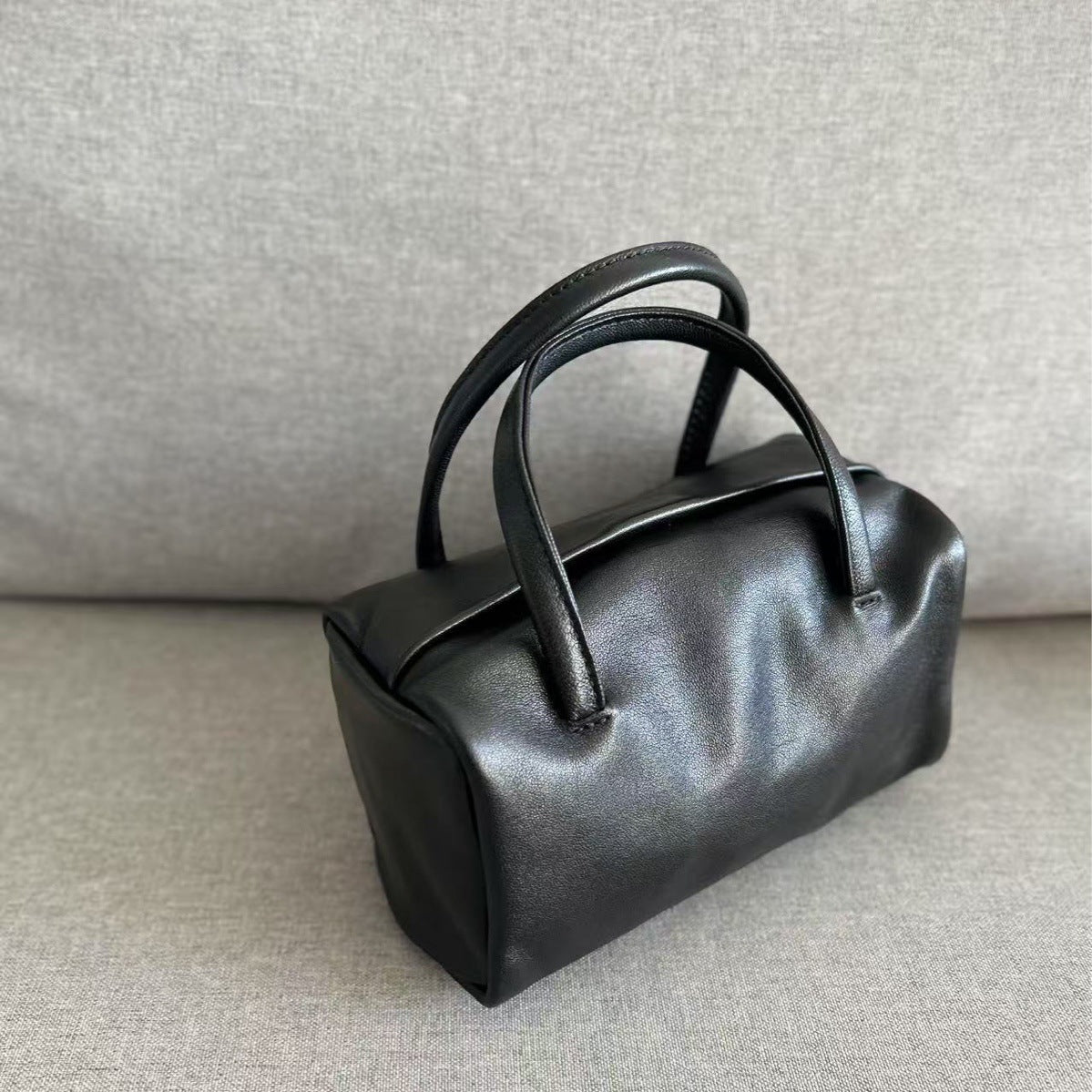 Women's Orange Cute Plant Sheepskin Frosted Toast Handbags
