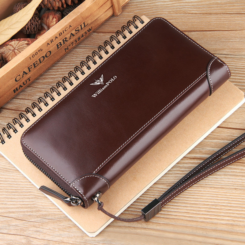 Men's Emperor Paul Genuine Leather Long Zip Men's Handbags