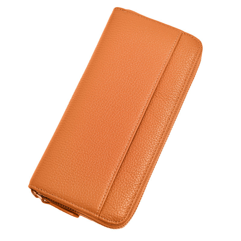 Women's Long Genuine Leather Multiple Slots Large Ladies Wallets