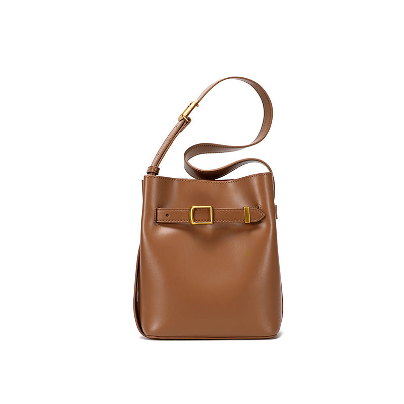 Women's Fashion Cattlehide Leather High-grade Design Commuter Shoulder Bags