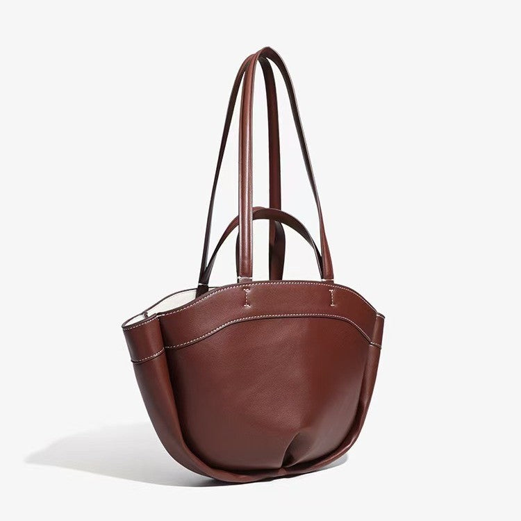 Home Portable Autumn Fashion Large Capacity Brown Shoulder Bags