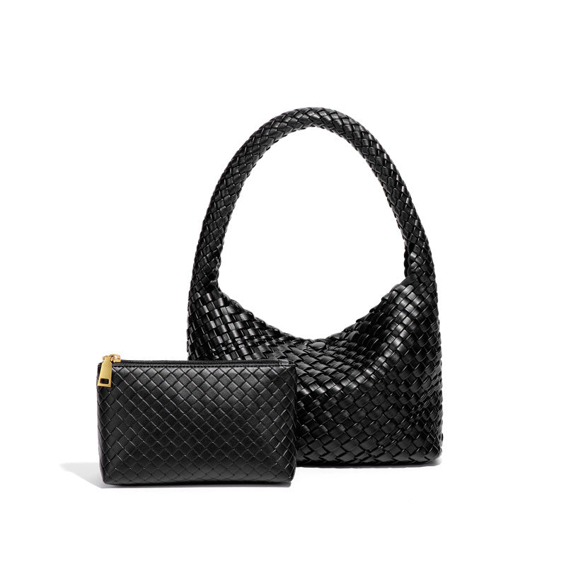 Underarm Fashion Hand-woven Soft Leather Large Capacity Bags