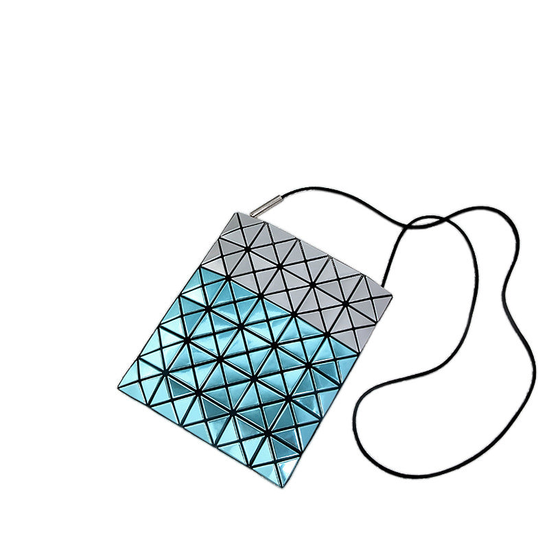 Women's Wire Geometric Rhombus Color Matching Triangle Life Crossbody Bags