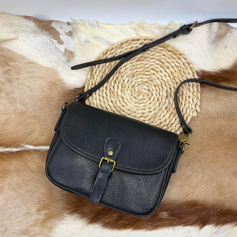 Turn Mountain Texture Commuter Genuine Leather Crossbody Bags