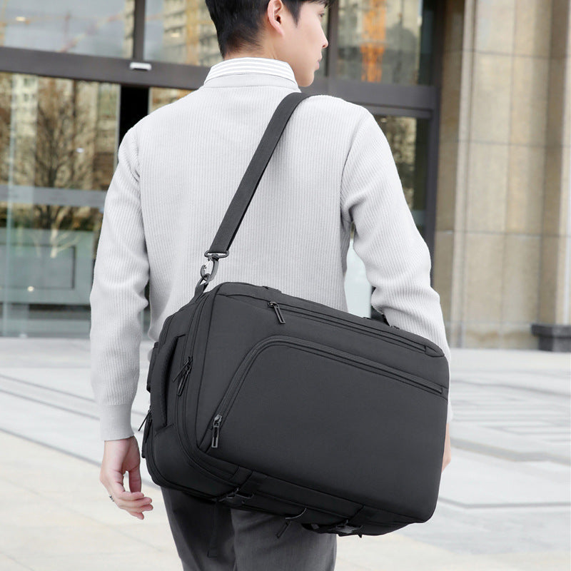Men's Vacuum Compression Simple Large Capacity Expansion Backpacks
