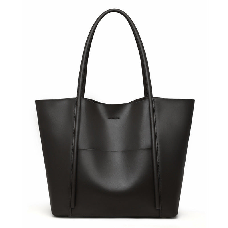 Women's Cowhide Big Large Capacity Versatile Simple Shoulder Bags
