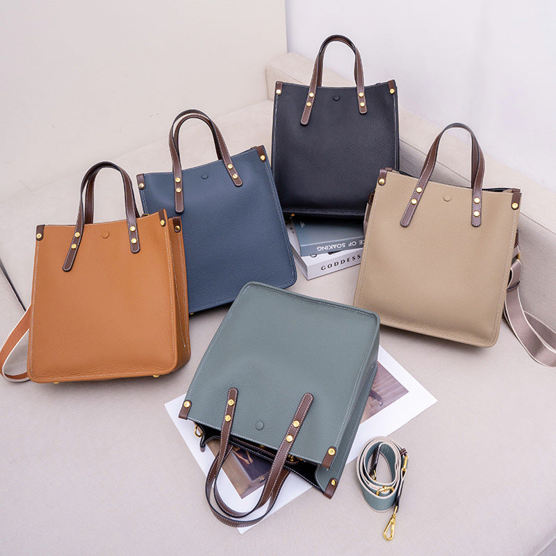 Women's Big Advanced Genuine Leather Large Capacity Handbags