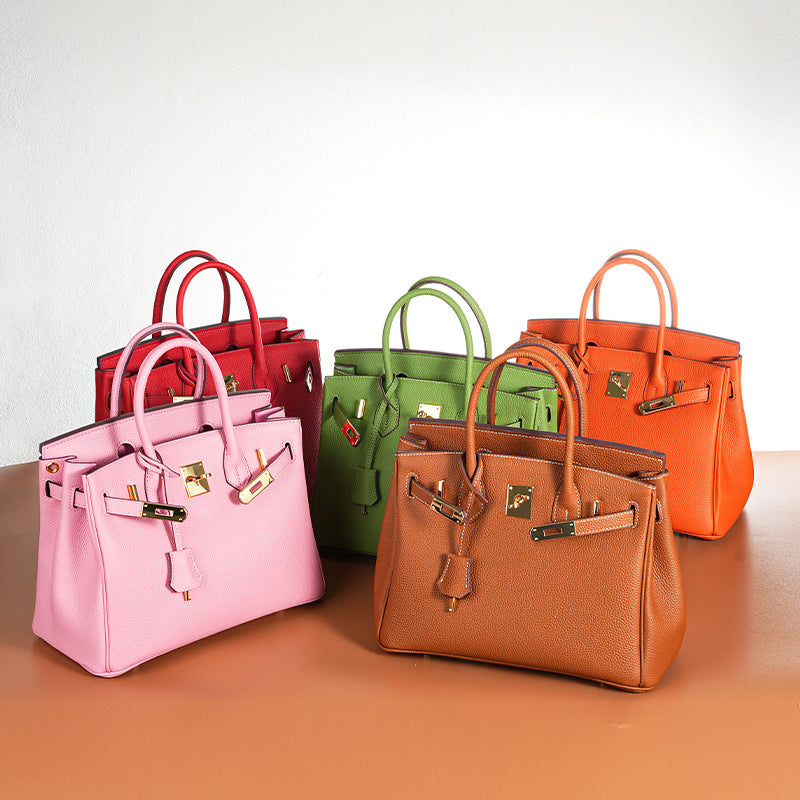 Women's Wax Line First Layer Cowhide Handmade Handbags