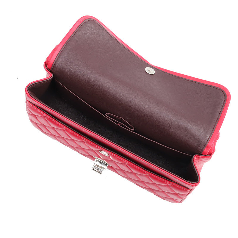 Women's Sheepskin Rhombus Chain Commuter Versatile High-grade Shoulder Bags