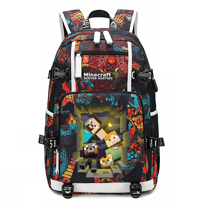 My World Surrounding The Game Printed Backpacks