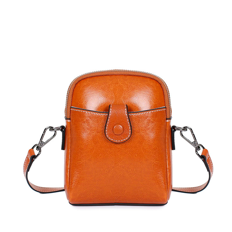 Women's Genuine Leather Female Niche Retro Easy Bags