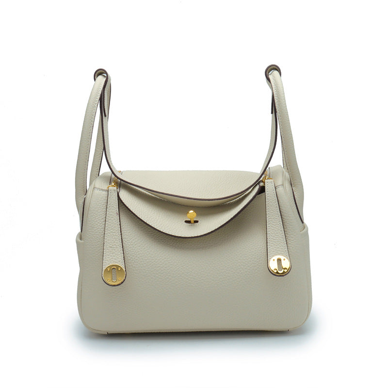 Layer Cowhide Lychee Pattern Lindy Doctor Genuine Leather Crossbody Bags