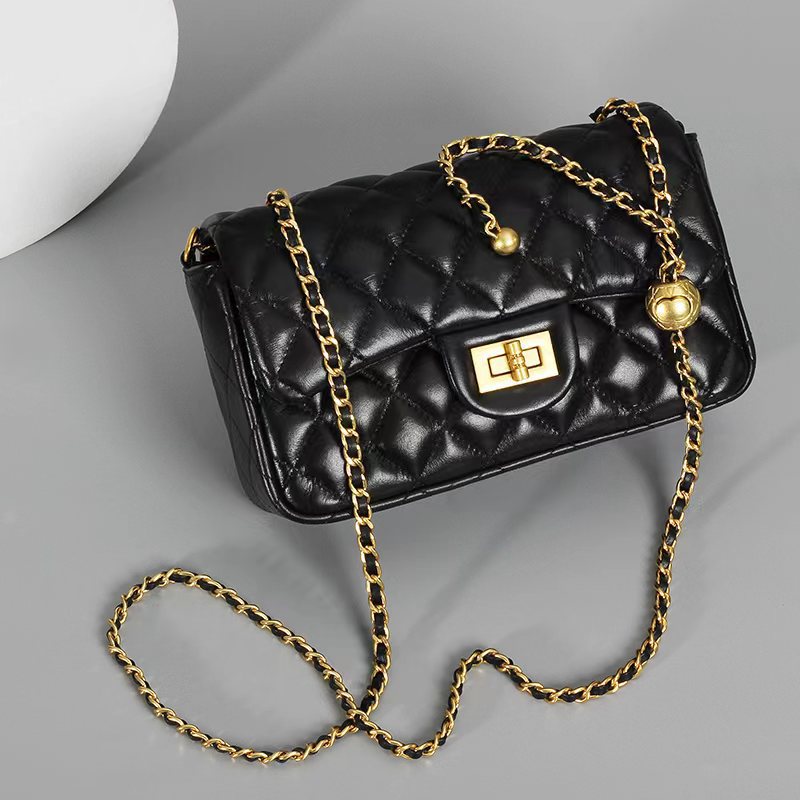 Women's Australian Khaki Genuine Leather Golden Ball Cowhide Crossbody Bags