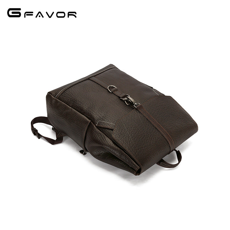 Men's Creative Popular Business Leather Cowhide Backpacks