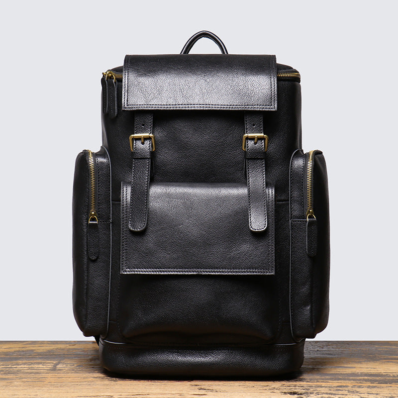 Men's Best-selling Leather Large Capacity Cowhide Multifunctional Backpacks