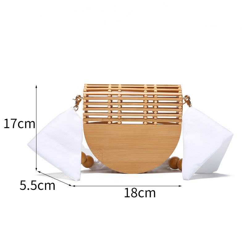Fashion Bamboo Woven Rattan Straw Beach Handbags