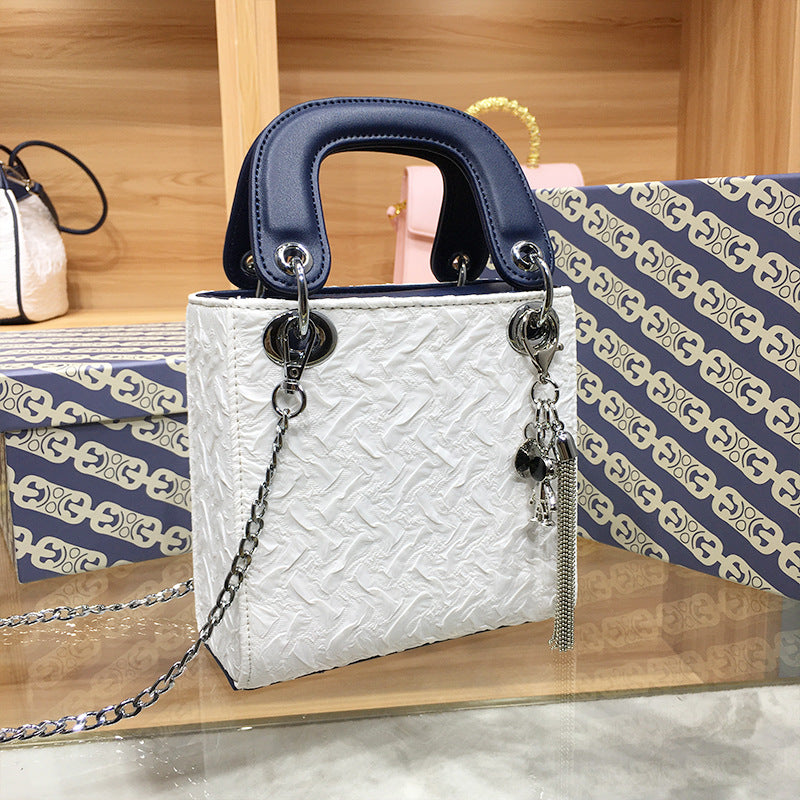Women's Niche Chain Pleated Portable Diana High-grade Handbags