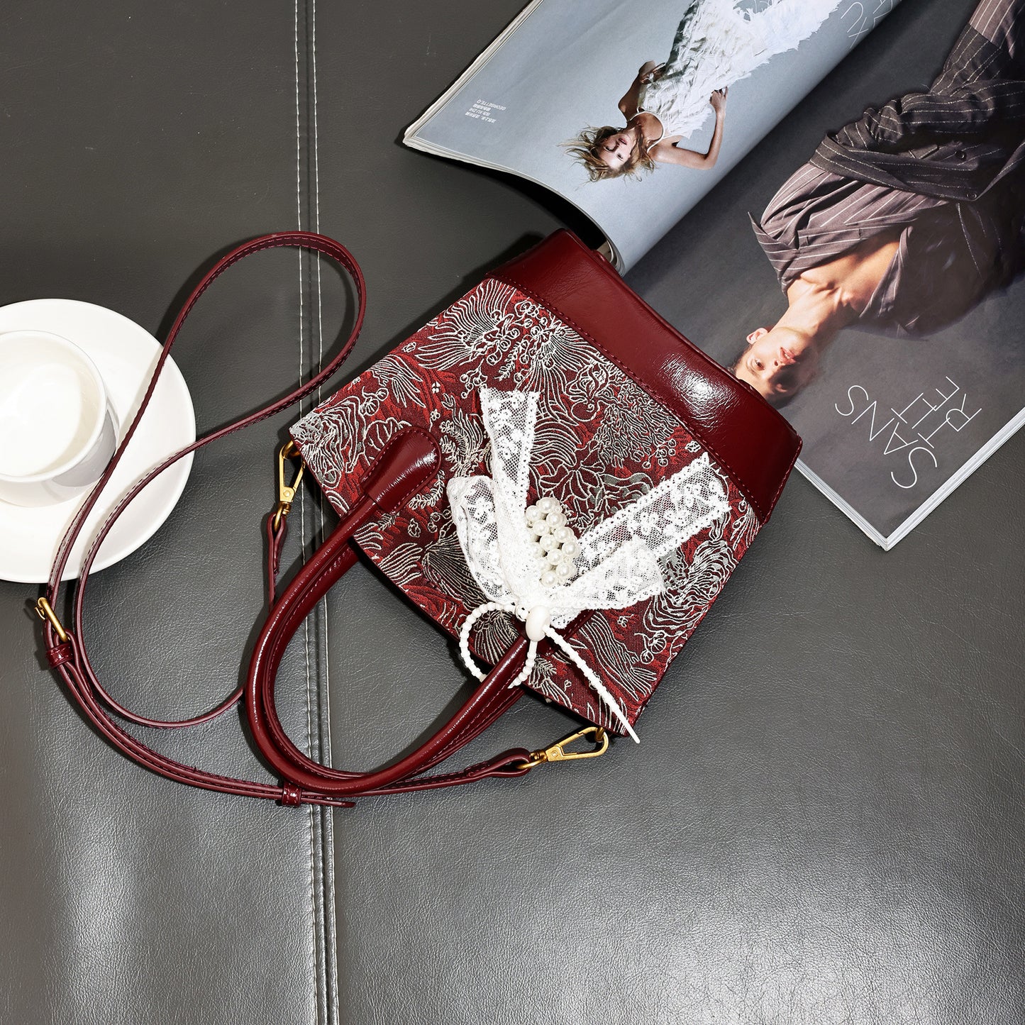 Women's Chinese Style Western Texture Portable Bags