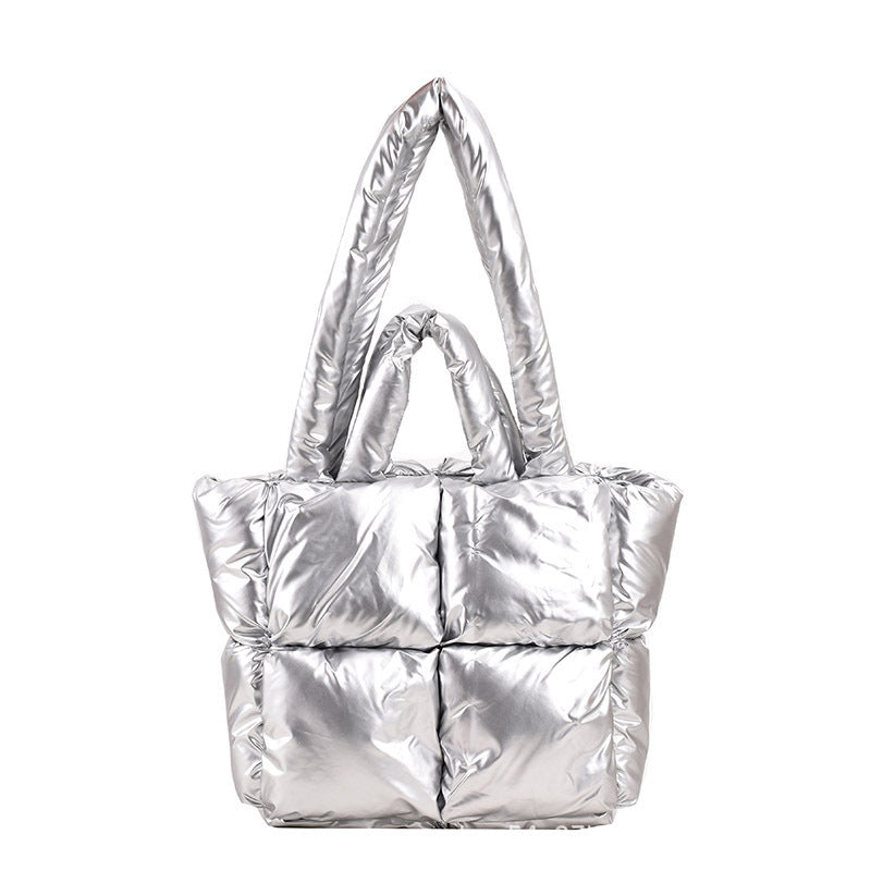 Women's Down Soft Plaid Feeding Cotton Fashion Shoulder Bags