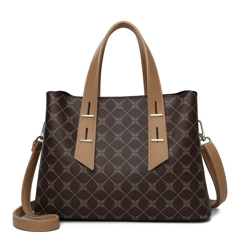 Women's Simple Elegant Large Capacity Multi Compartment Handbags