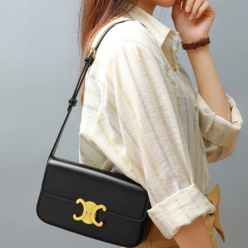Women's Arc Underarm Baguette Portable Three-dimensional Bags