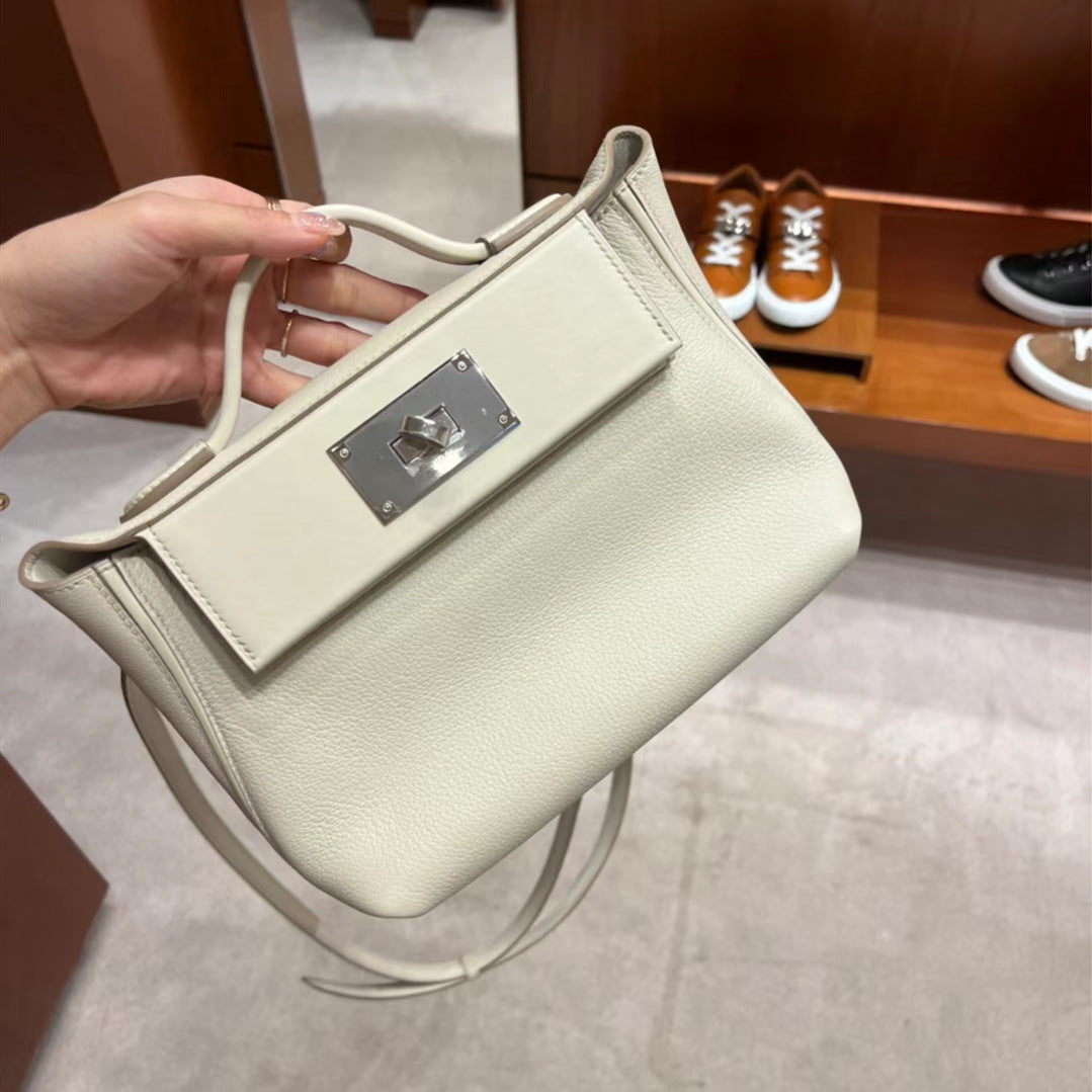 Women's Genuine Leather Kelly Single Dumpling Large Handbags
