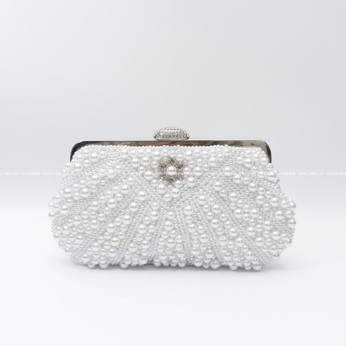 Women's Kai Rhinestone Pearl Clutch Wedding Dress Evening Bags