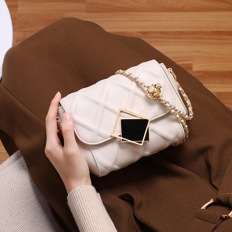 Women's Fashionable Genuine Leather High-grade Chain Crossbody Bags