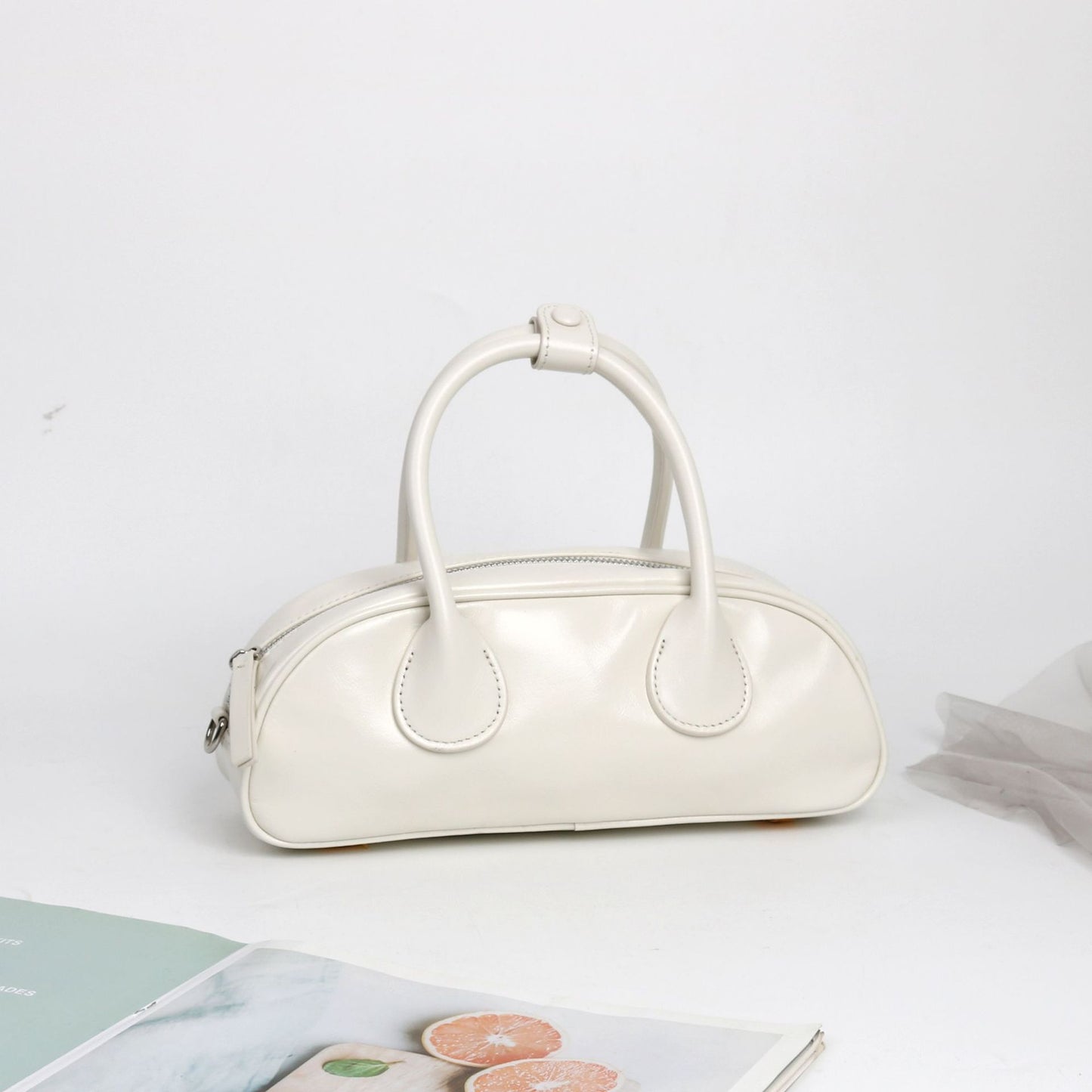 Baguette Niche Designer Portable Size Bowling Handbags