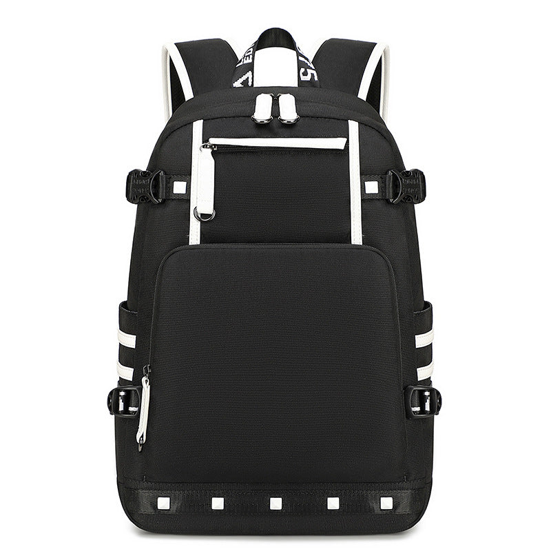 Men's Fashion Trend Lightning Printing Element Large Backpacks