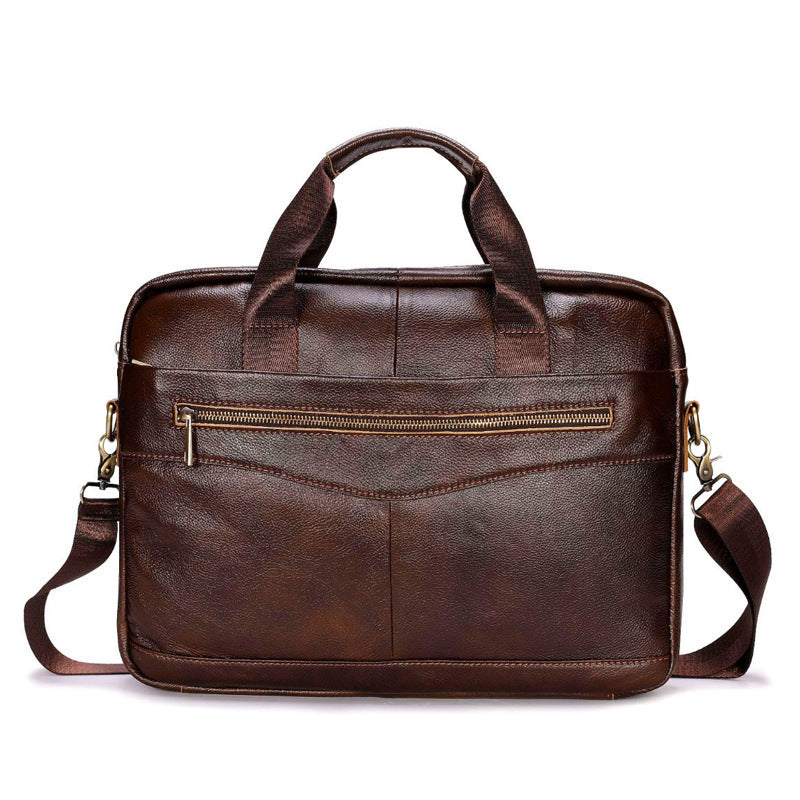 Men's Portfolio Retro Leather Large Capacity Business Men's Handbags