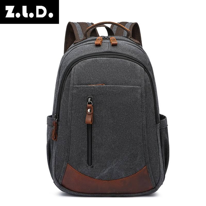 Men's New Trendy Canvas Portable Computer Backpacks