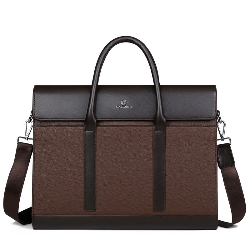 Men's Cool Kangaroo Business Computer Authentic Leather Men's Handbags