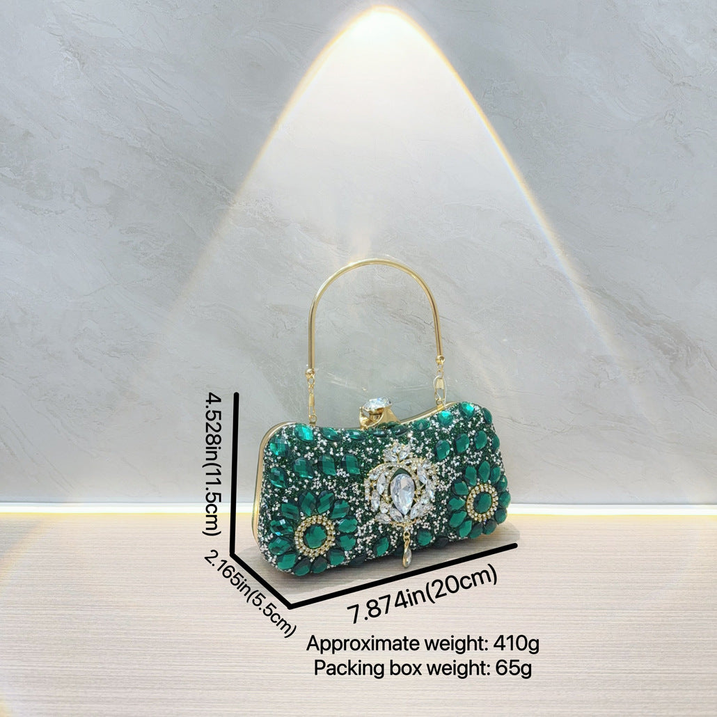 Women's Rhinestone Banquet Style Clutch Party Dinner Evening Bags