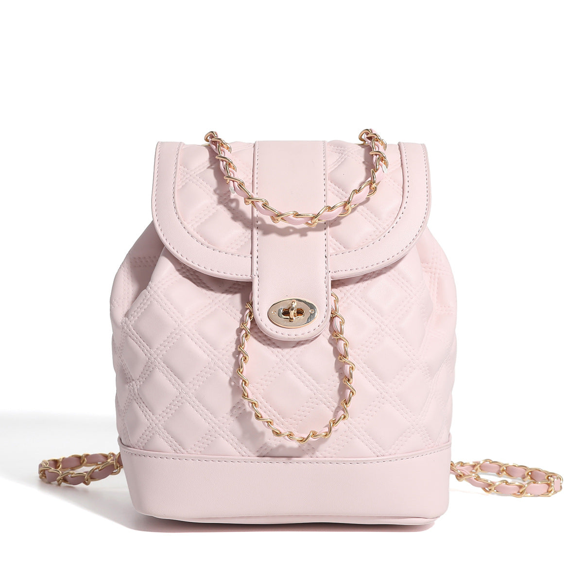 Women's Advanced Texture Summer Versatile Rhombus Chain Backpacks