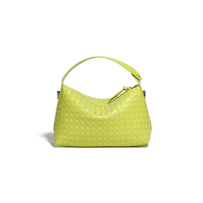 Women's Rhombus High-grade Fashion Authentic Leather Weave Handbags