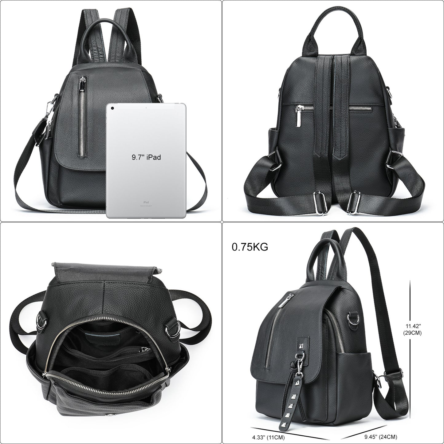 Women's Leather Style Genuine For Summer Leisure Backpacks