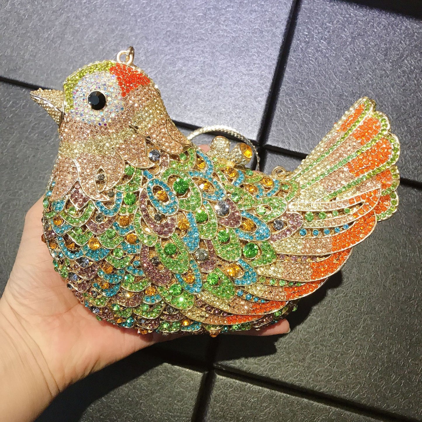 Women's Peace Dove Animal Gem Diamond Banquet Rhinestone Evening Bags