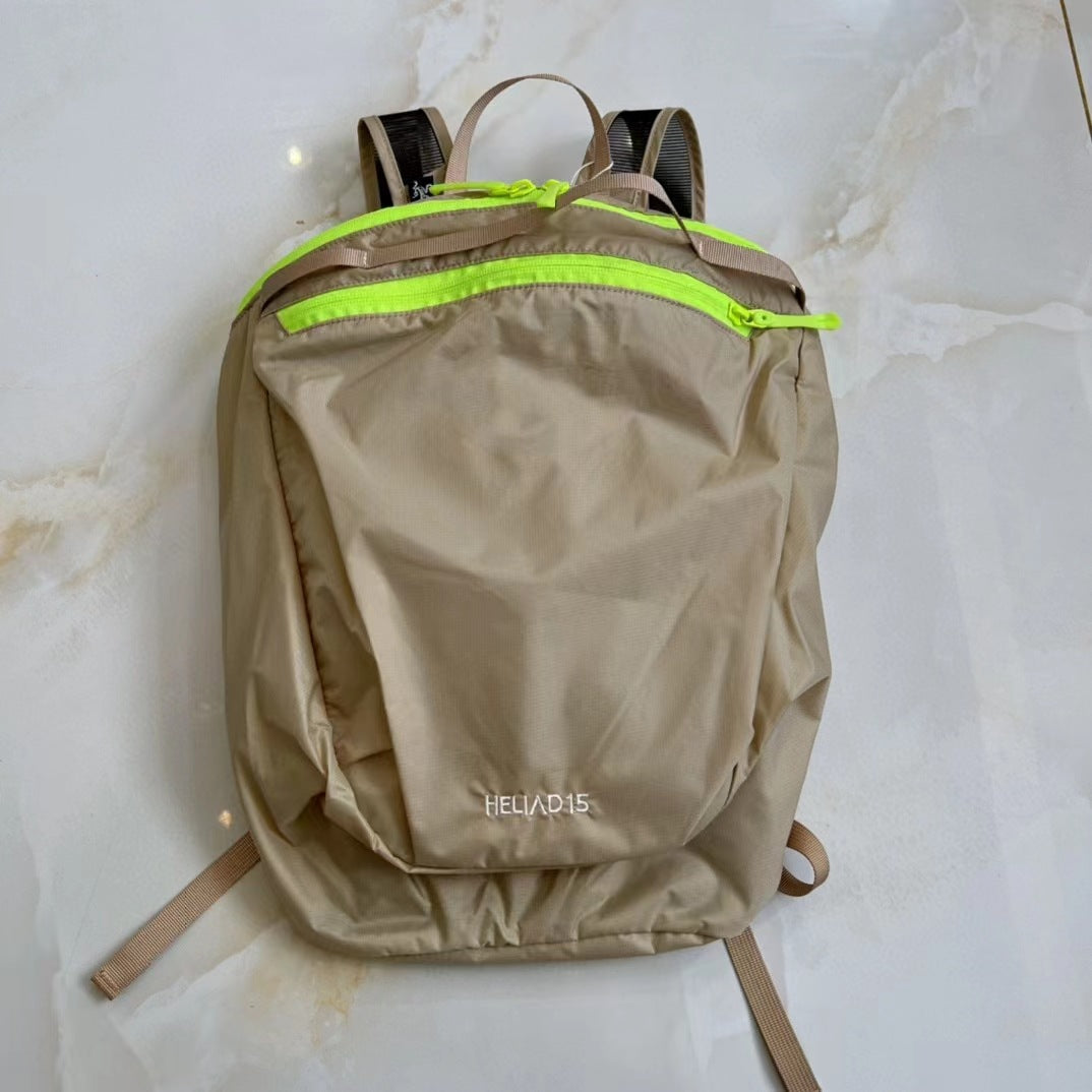Embroidery Unisex Waterproof Folding Hiking Lightweight Backpacks