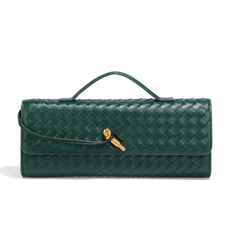 Women's High-grade Woven Baguette Fashionable Exquisite Horizontal Hand Handbags