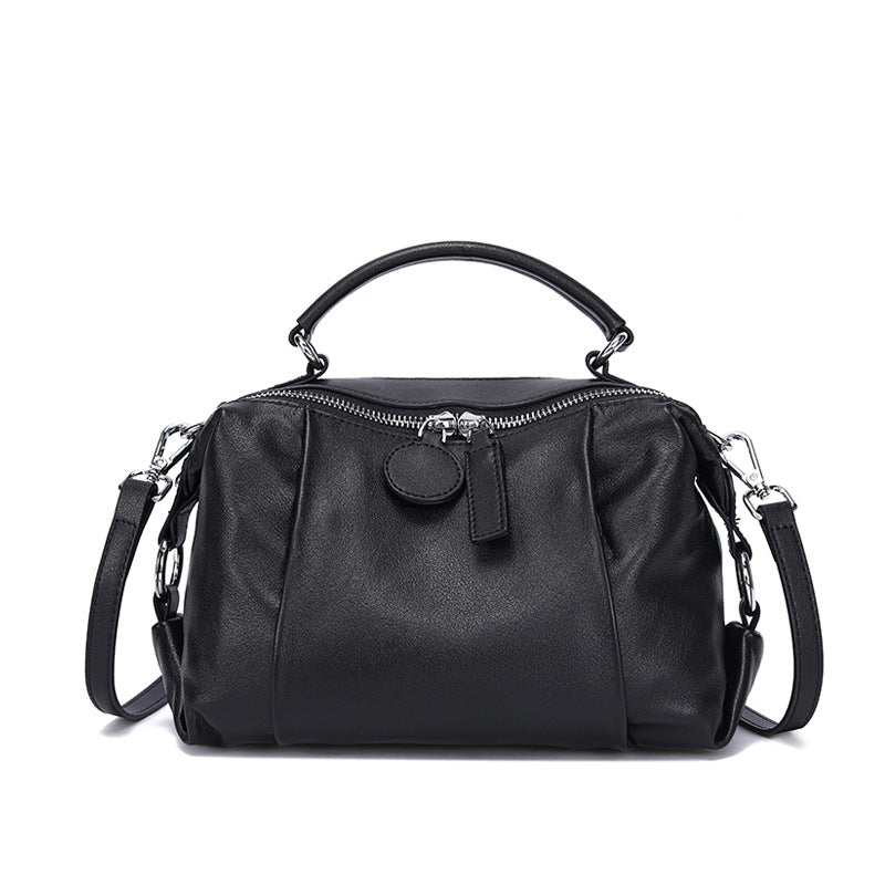 Niche First Layer Cowhide Boston Versatile Shoulder Bags
