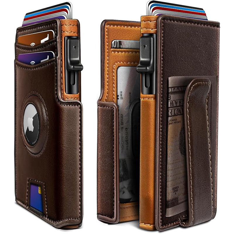 Men's Magnetic Flip Contrast Color Large Capacity Men's Wallets