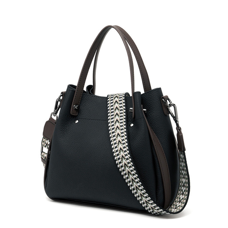 Women's Spring First Layer Cowhide Texture Fashion Shoulder Bags