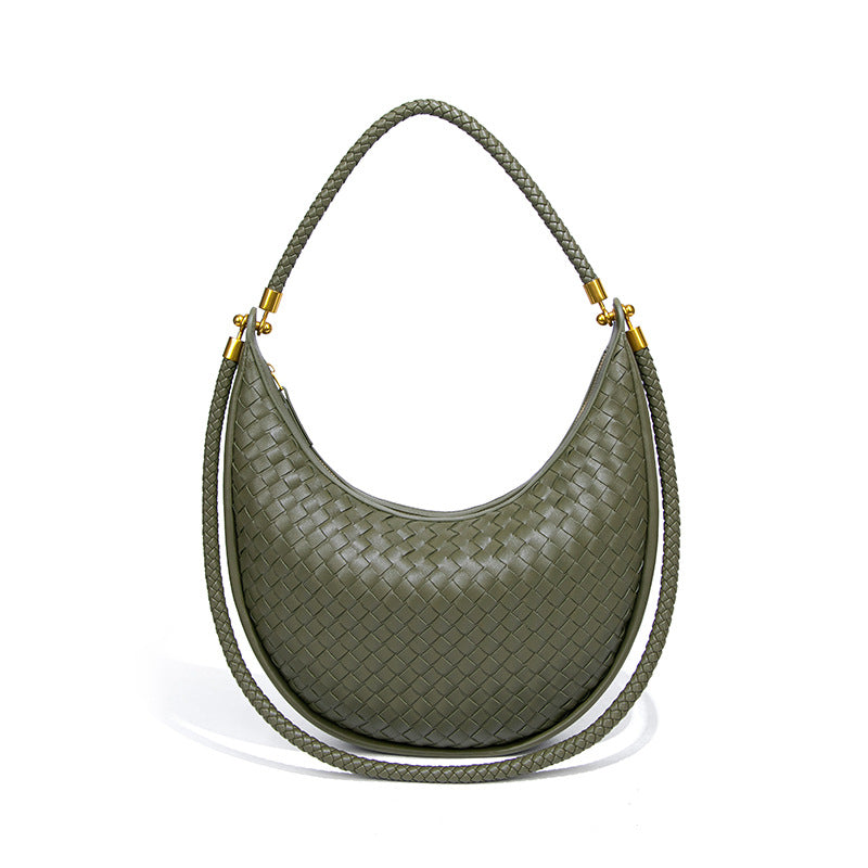Women's Fashion Hand-woven Portable Selenodont Niche Underarm Handbags
