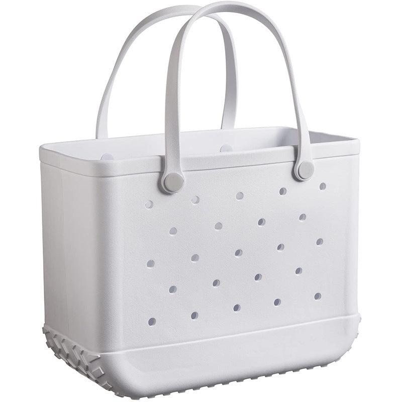 Women's Beach Printed Basket Hole Storage Bags