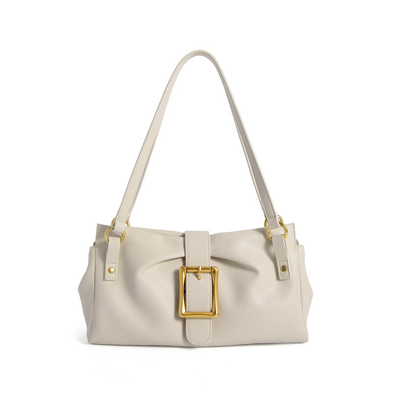 Women's High-grade Baguette Genuine Leather Oblique Female Shoulder Bags