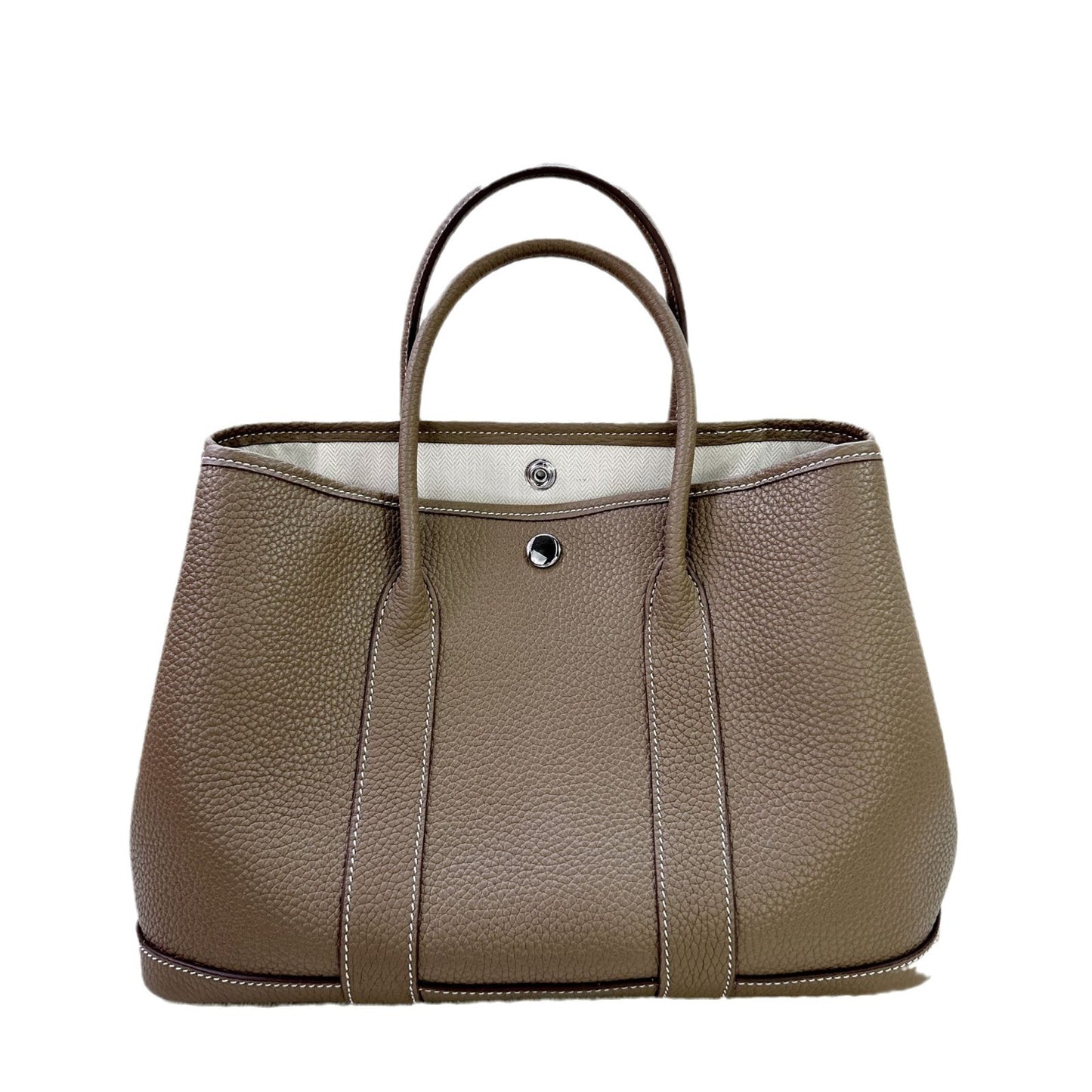 Women's Steel Hardware Cowhide Line Fashion Large Bags